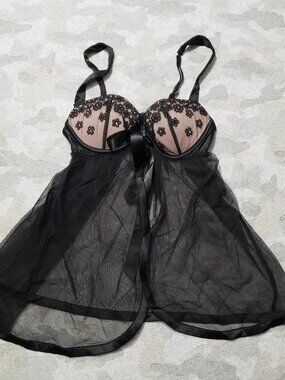 Victoria's Black Lightweight Slip Dress